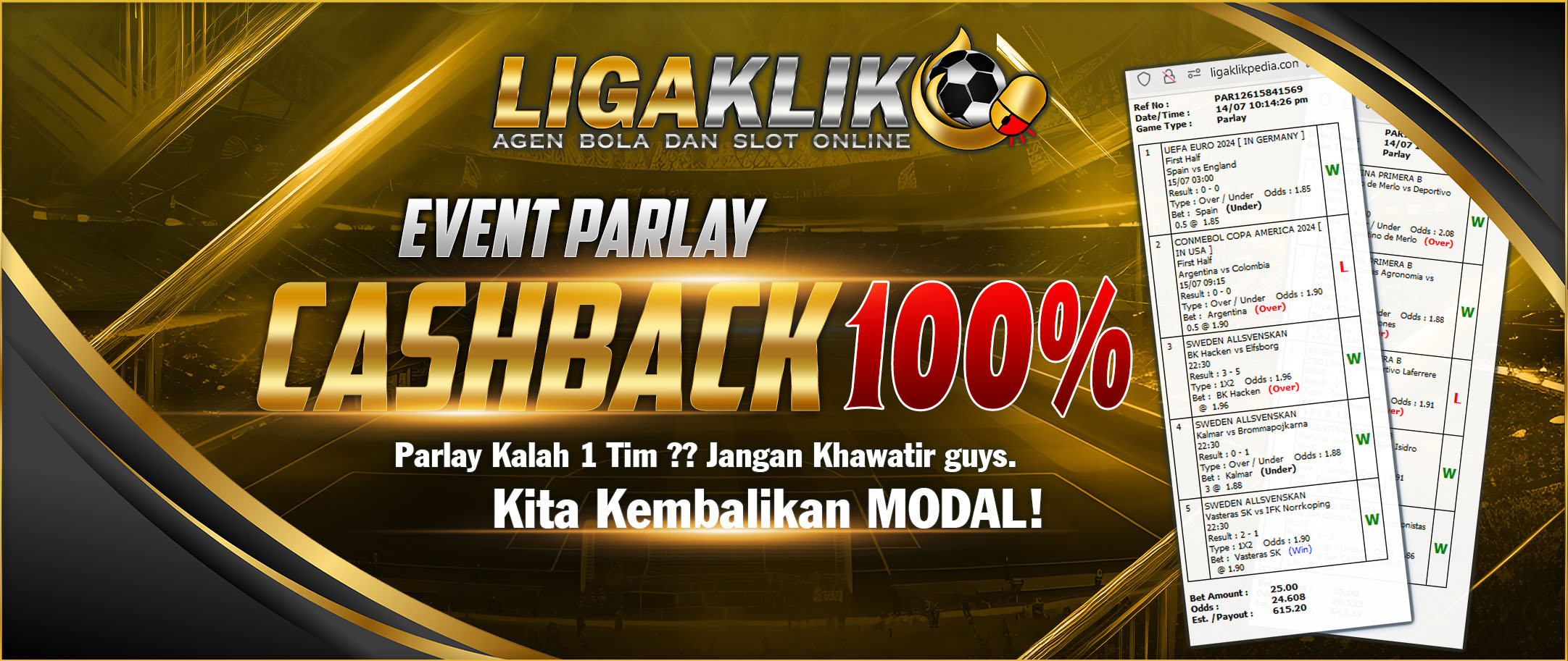 Event Parlay Cashback 100%